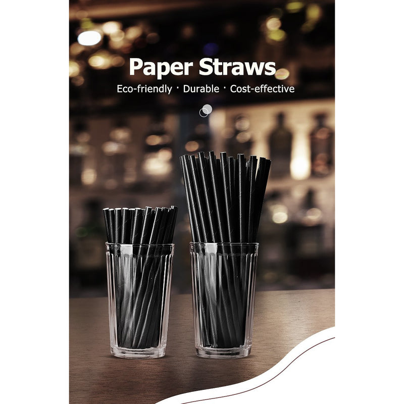 7.8" 4-Layer Bio-degradable Unwrapped Paper Straw - 100/Pack - TheBuyersClub.ca