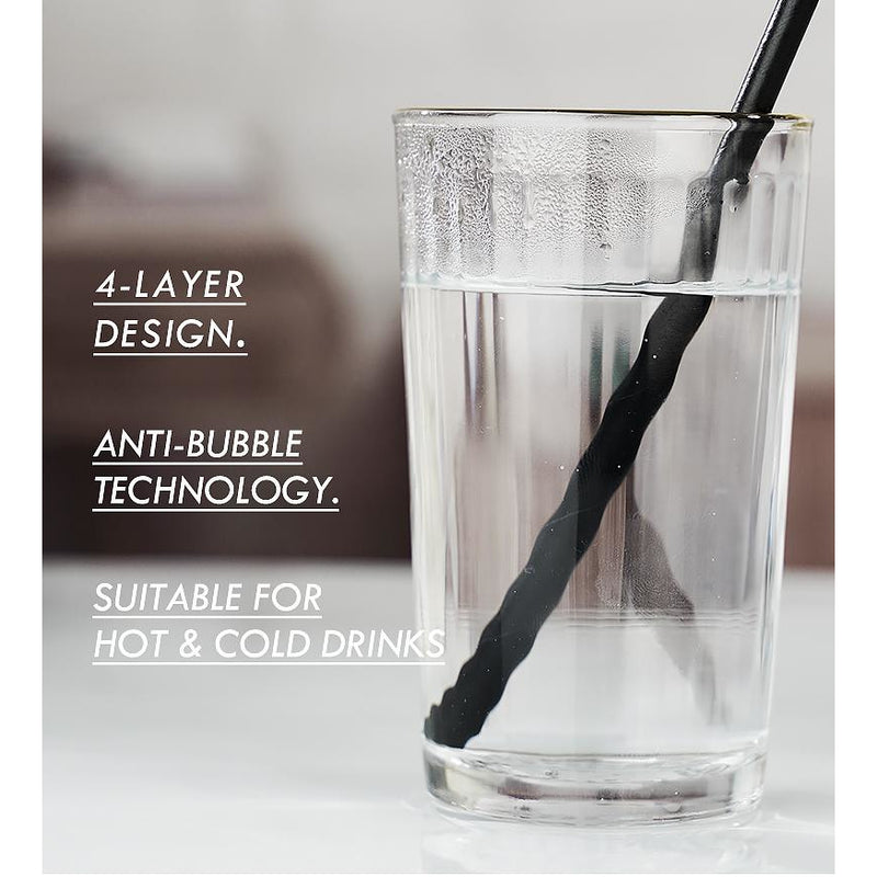5.9" 4-Layer Bio-degradable Unwrapped Cocktail Paper Straw - 100/Pack - TheBuyersClub.ca