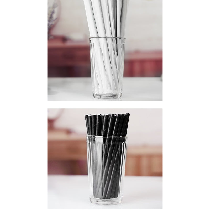 7.8" 4-Layer Bio-degradable Unwrapped Paper Straw - 100/Pack - TheBuyersClub.ca