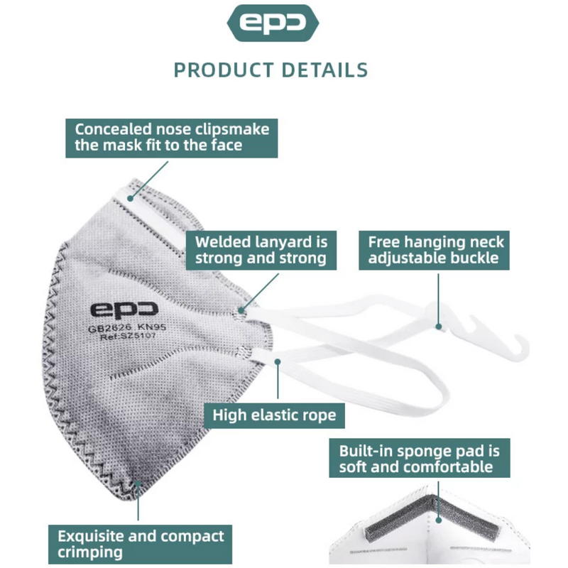 EPC Face Mask With Valve - Set of 5 - TheBuyersClub.ca