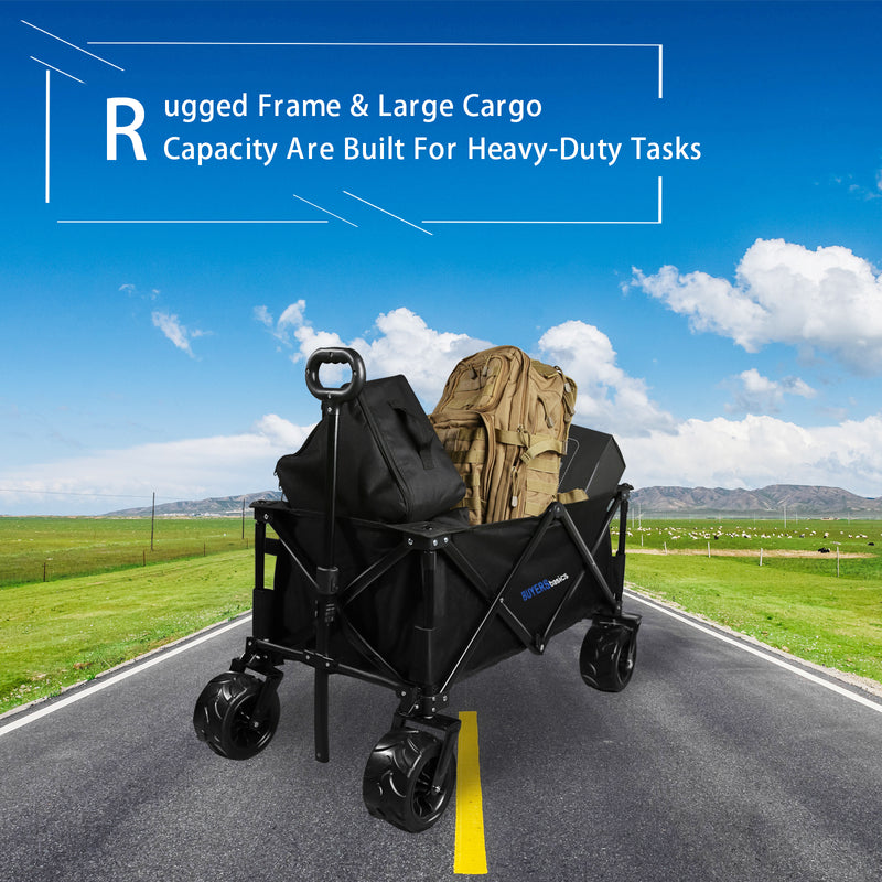 [Pre-order] BUYERSbasics™ Collapsible Heavy-duty Folding Utility Wagon, All-terrain Edition - TheBuyersClub.ca
