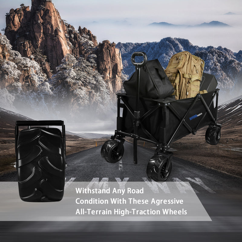 [Pre-order] BUYERSbasics™ Collapsible Heavy-duty Folding Utility Wagon, All-terrain Edition - TheBuyersClub.ca