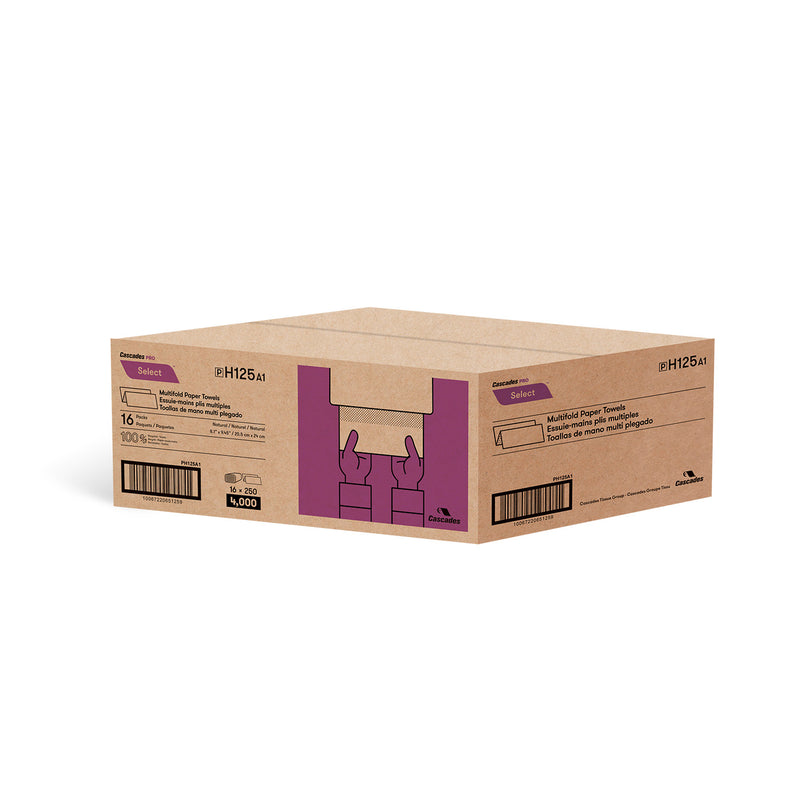 Cascades PRO Select™ Kraft Multi-Fold Hand Paper Towel, 8.1" x 9.45", 4000/Case - TheBuyersClub.ca