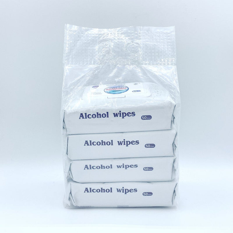 (Pre-order) 75% Alcohol Disinfecting Wipes - 50 Count Easy Pull Bag - Pack of 4 Bags - TheBuyersClub.ca