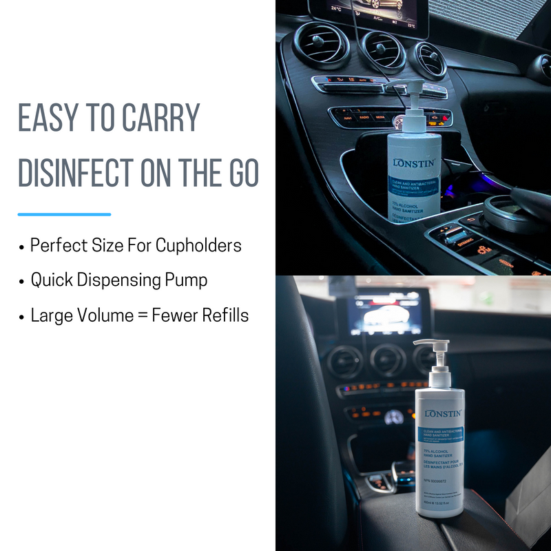 Lonstin® 75% Alcohol Hand Sanitizer Gel - 400mL - TheBuyersClub.ca