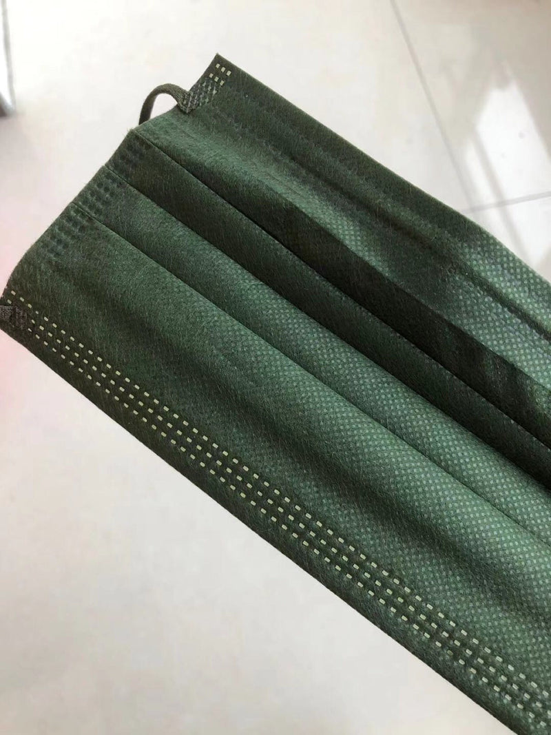 [Pre-Order] BUYERSbasics 4-Ply Disposable Face Masks - Army Green - TheBuyersClub.ca