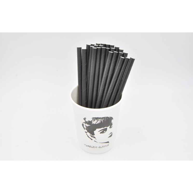 5.9" 4-Layer Bio-degradable Unwrapped Cocktail Paper Straw - 100/Pack - TheBuyersClub.ca
