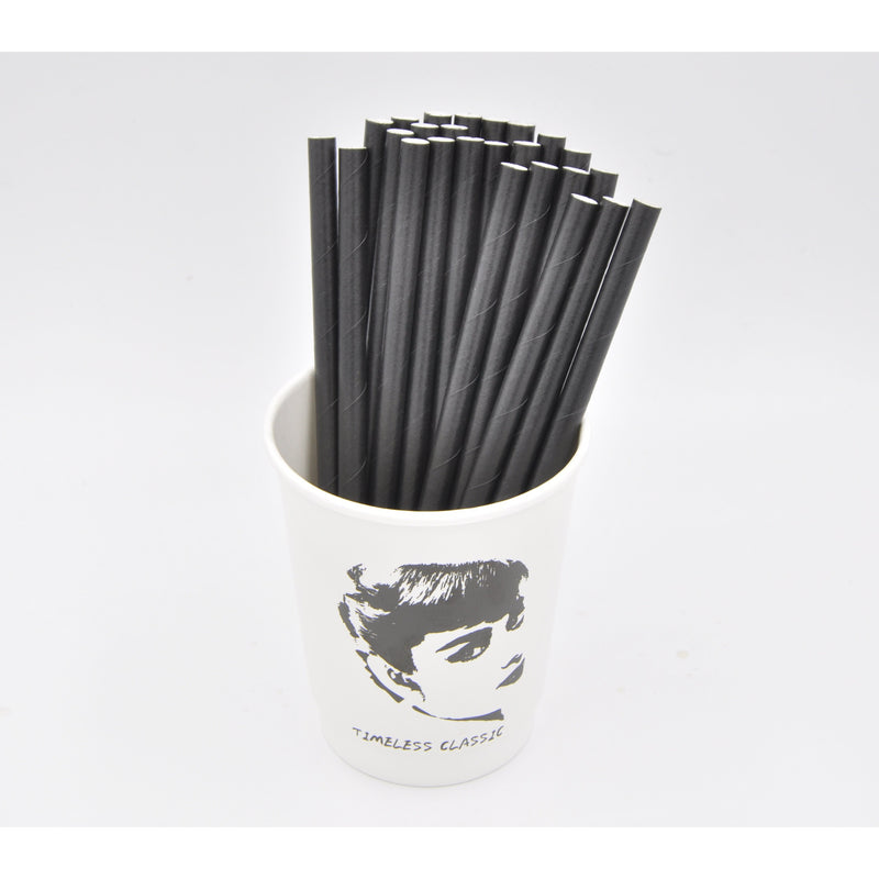 7.8" 4-Layer Bio-degradable Unwrapped Paper Straw - 100/Pack - TheBuyersClub.ca