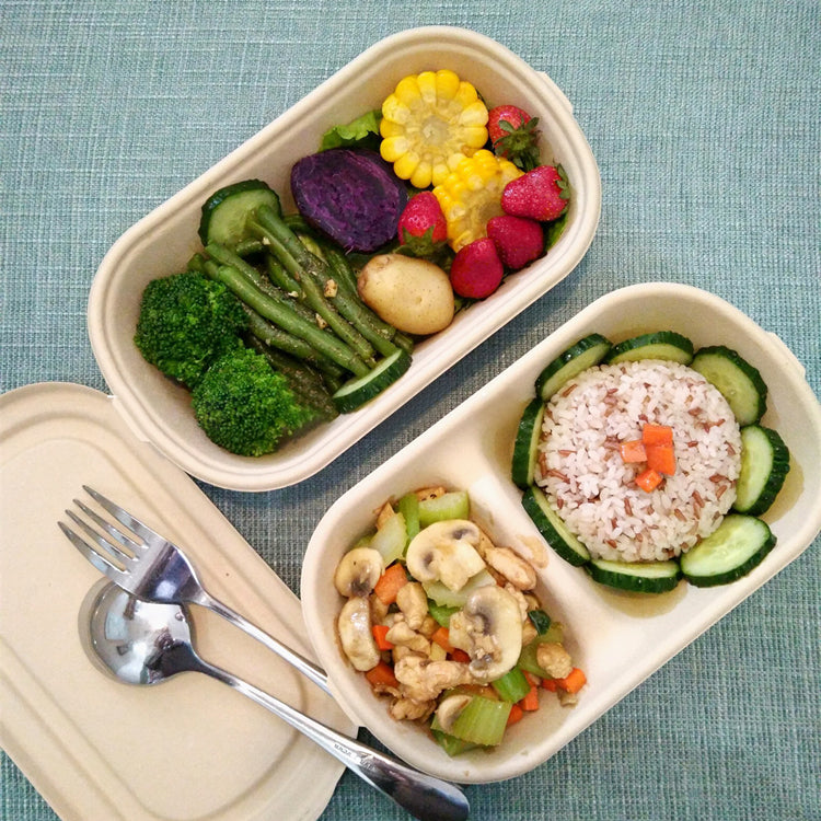 Pre-Order 9" x 5" x 2" Microwavable 29 Oz Restaurant Takeout Container With Lid - 500/Case - TheBuyersClub.ca